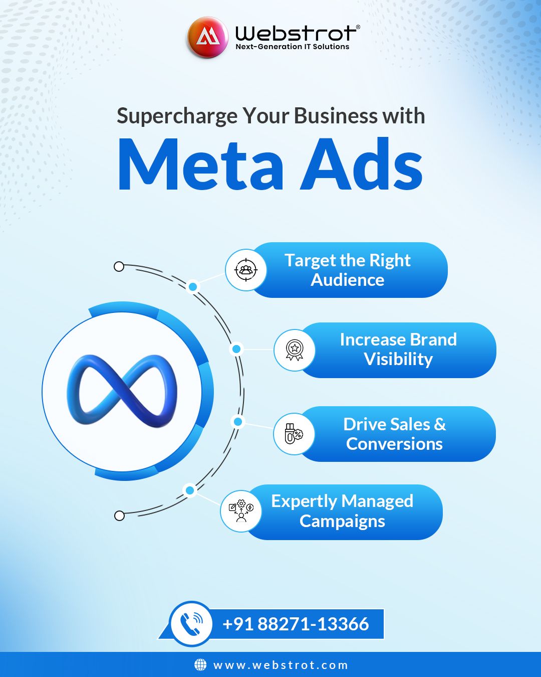 Meta ads manager and social media advertising concept